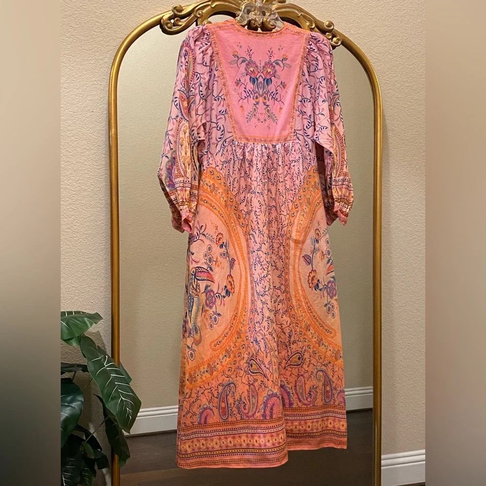 FARM Rio Pink and Orange Maxi Dress - Picture 8 of 14